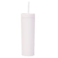 Pack of 2 Long Tumbler with Same Lid and Straw,500ml - Pastel Skinny Tumblers, Unique return  gift