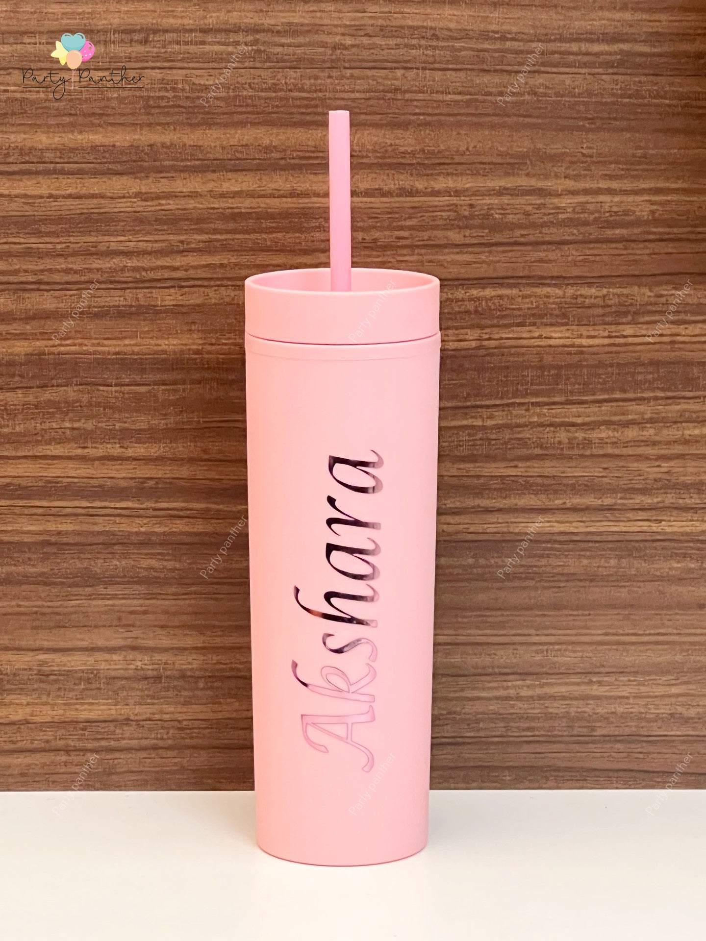 Personalized Double Wall Tumbler Pink,500ml - Unique gift