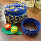 Return gift combo -   Beautiful embroidery design Bangle Box with Bangles, Kumkum and turmeric.