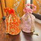 Gorgeous Potli bags as a return gift for Pooja  ,wedding, thambulam, Baby shower , housewarming