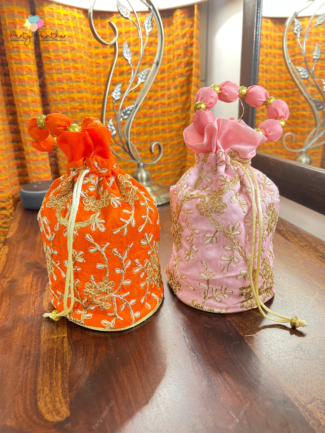 Gorgeous Potli bags as a return gift for Pooja  ,wedding, thambulam, Baby shower , housewarming