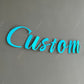 Customised Cursive Blue Glitter Banner - Personalized Handmade party decorations for all occasions