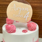Personalised Acrylic round cake topper for wedding,Engagement, baby shower and Birthday parties