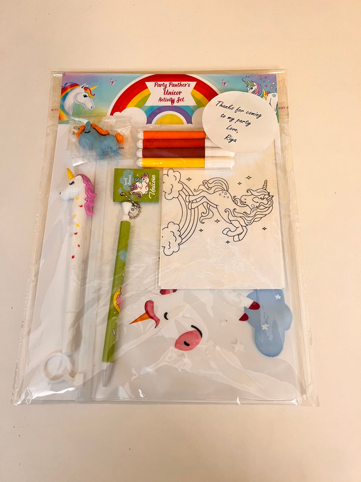 Unicorn Activity pack Personalised - Children's Activity Pack Pre-Filled Party Bag