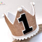 Boy 1st Birthday Crown , Boys First Birthday Crown, Burlap Party Crown ,Wild One, Prince Crown