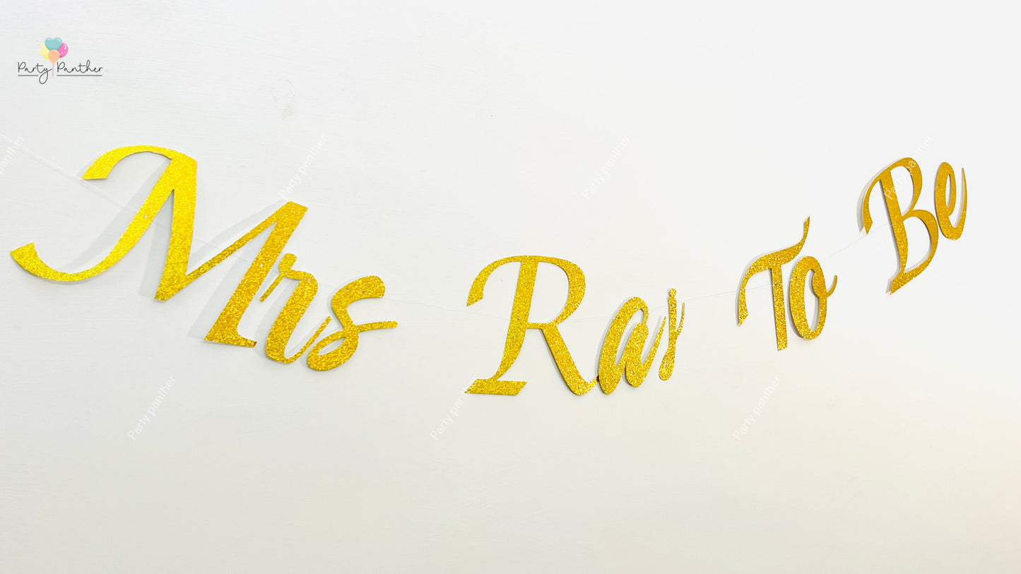 Customised Cursive Gold Glitter Banner - Personalized Handmade party decorations for all occasions