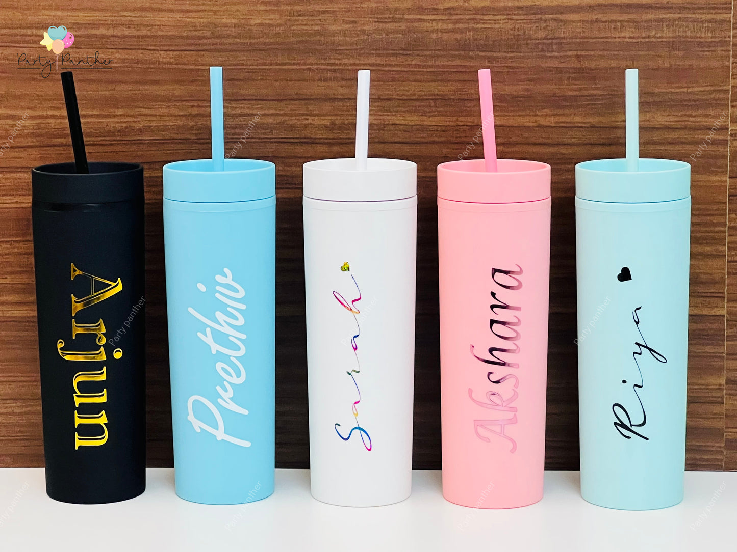 Personalized Double Wall Tumbler Pink,500ml - Unique gift
