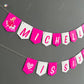 Personalised Barbie Theme, Let's Go Party Décor - Personalised with any text or Number Custom Banner