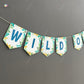 Personalised Wild One Birthday, Safari, Jungle Theme Banner - Personalised with any text or Number Custom Banner