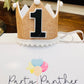 Boy 1st Birthday Crown , Boys First Birthday Crown, Burlap Party Crown ,Wild One, Prince Crown