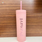 Personalized Double Wall Tumbler Pink,500ml - Unique gift