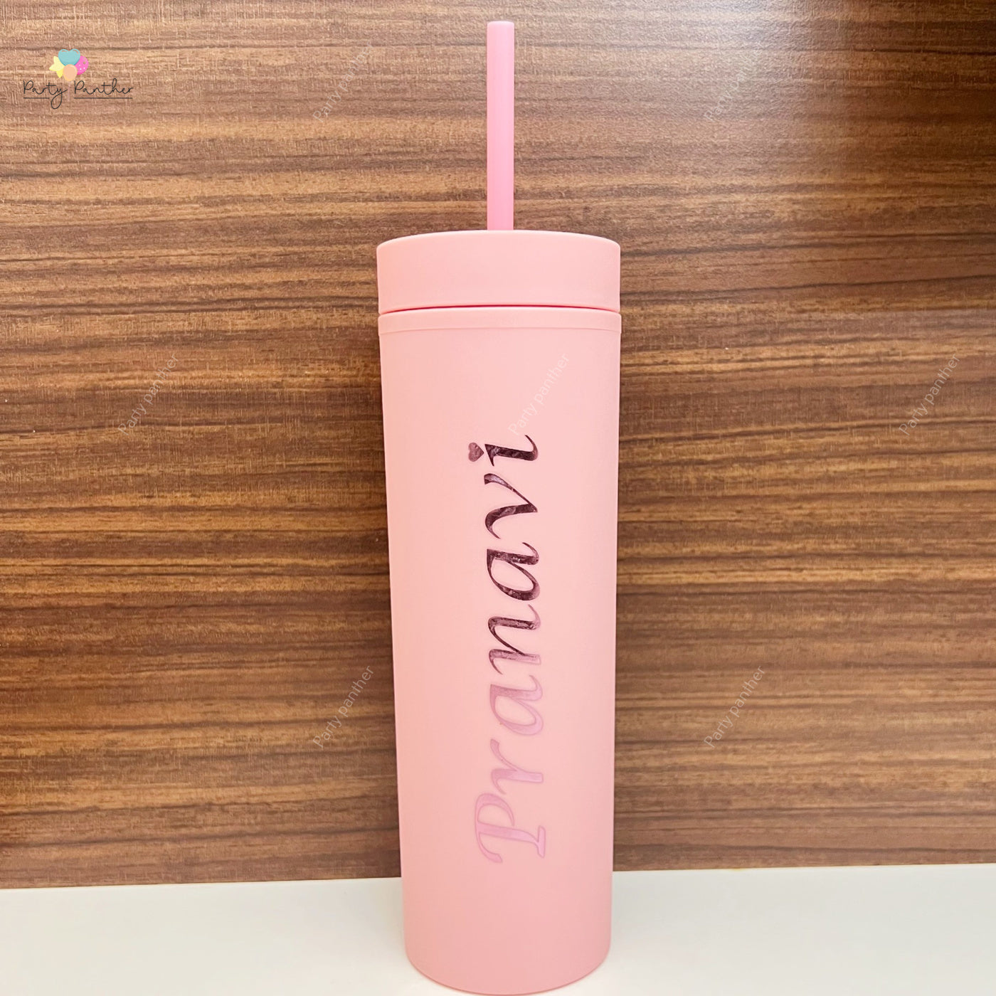 Personalized Double Wall Tumbler Pink,500ml - Unique gift