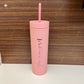 Personalized Double Wall Tumbler Pink,500ml - Unique gift