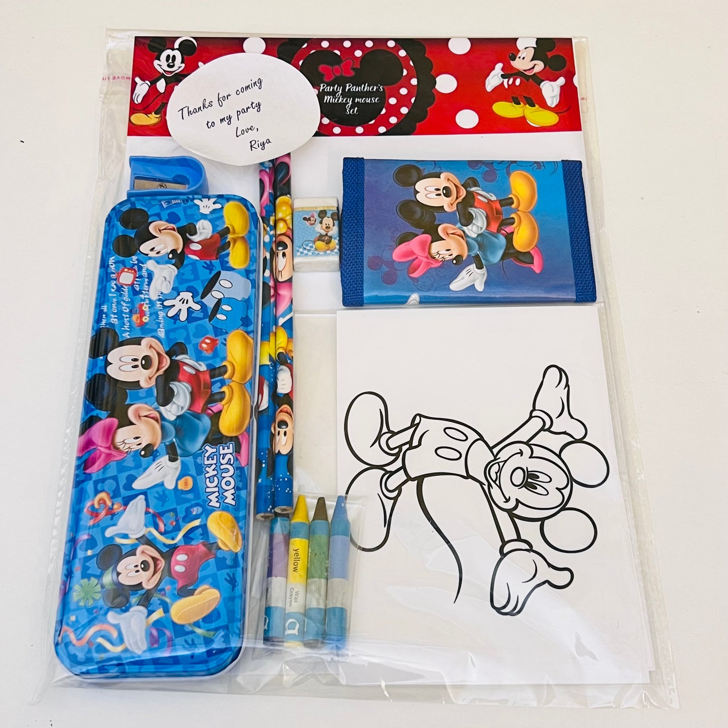 Mickey mouse inspired Activity pack Personalised - Children's Activity Pack Pre-Filled Party Bag