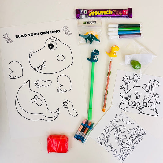 Dinosaur Activity pack Personalised - Children's Activity Pack Pre-Filled Party Bag