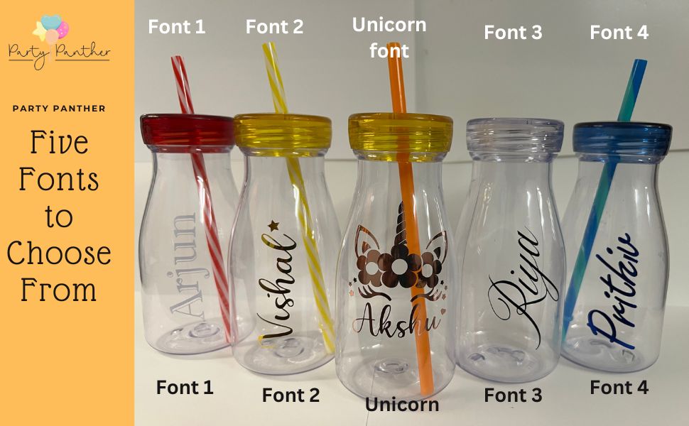 Personalised Milkshake Bottles as a party favor for unique return gifts
