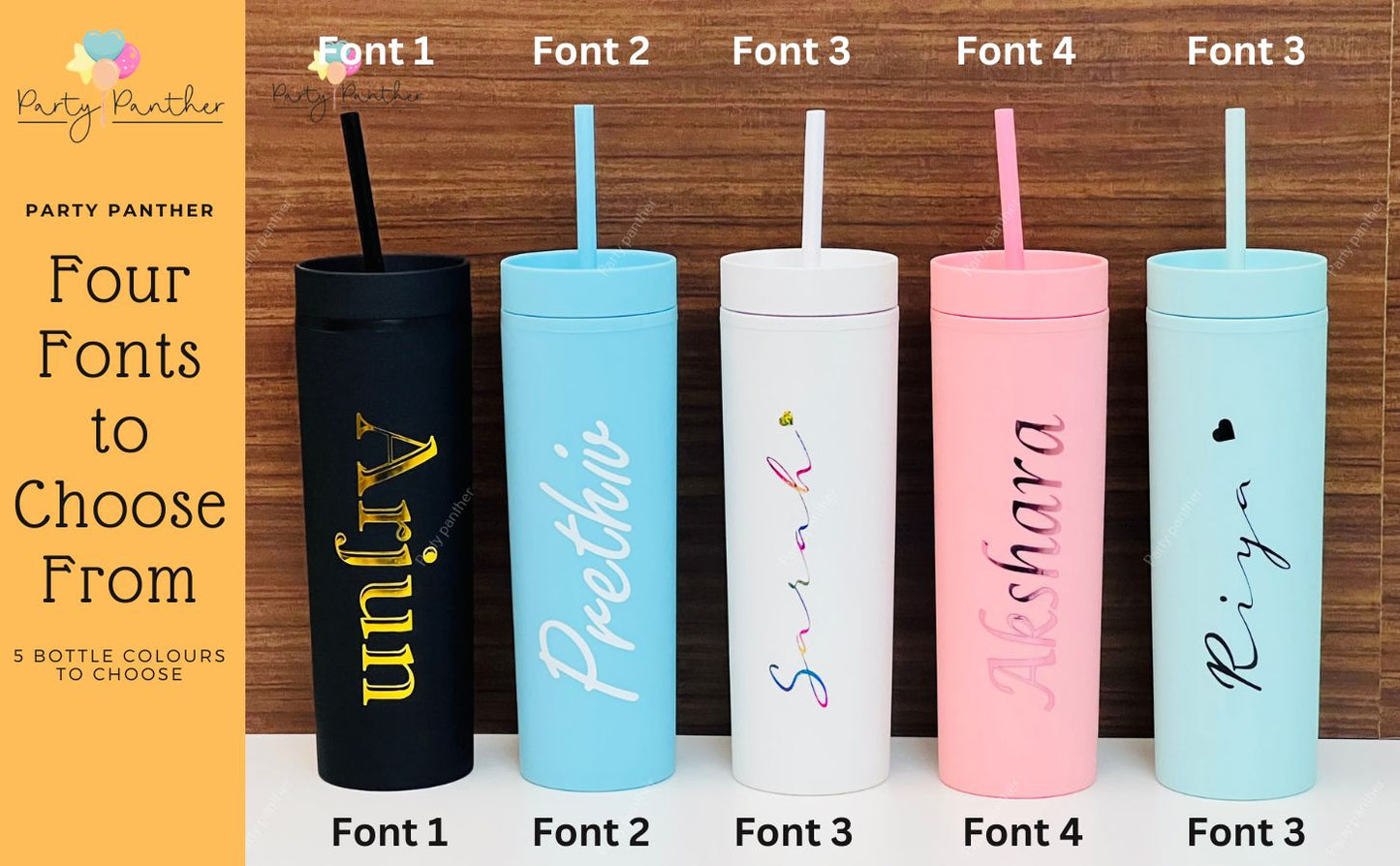 Personalized Double Wall Tumbler Pink,500ml - Unique gift