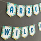 Personalised Wild One Birthday, Safari, Jungle Theme Banner - Personalised with any text or Number Custom Banner