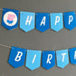 Personalised George pig theme birthday banner - Personalised with any text or Number Custom Banner