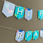 Personalised Mermaid theme birthday banner - Personalised with any text or Number Custom Banner