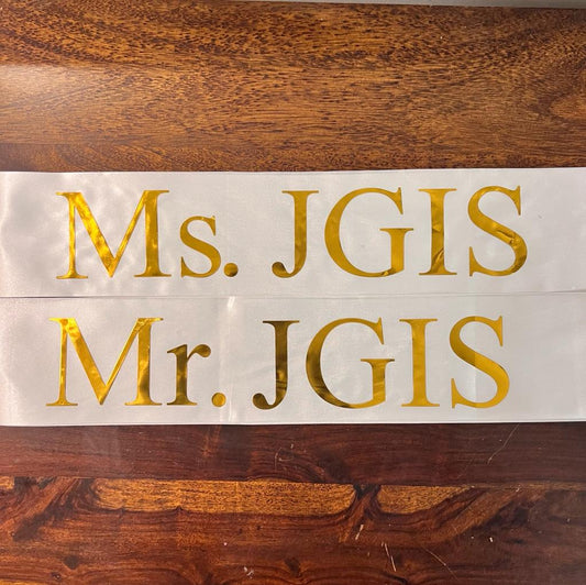 Personalised Sash for Birthday Sash, Bachelorette, Baby shower Sashes -Customise with any text