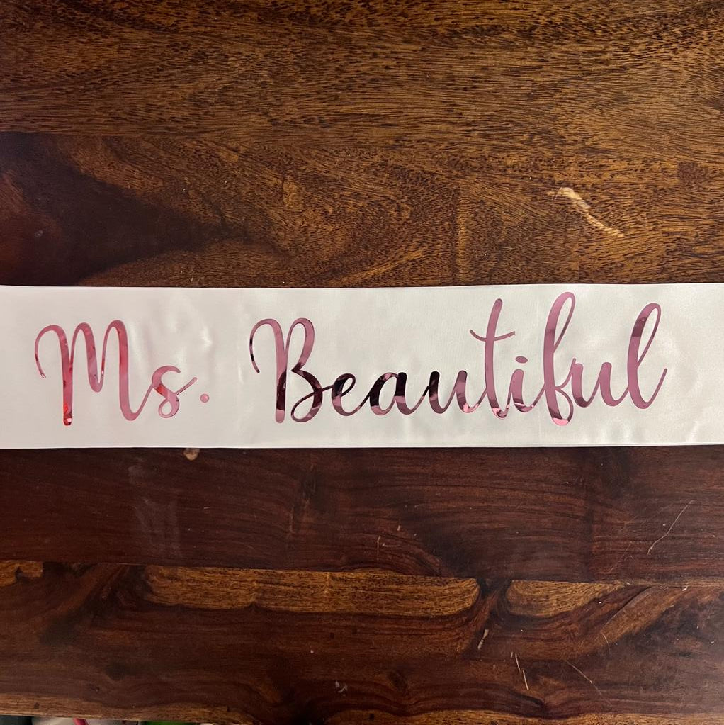 Personalised Sash for Birthday Sash, Bachelorette, Baby shower Sashes -Customise with any text